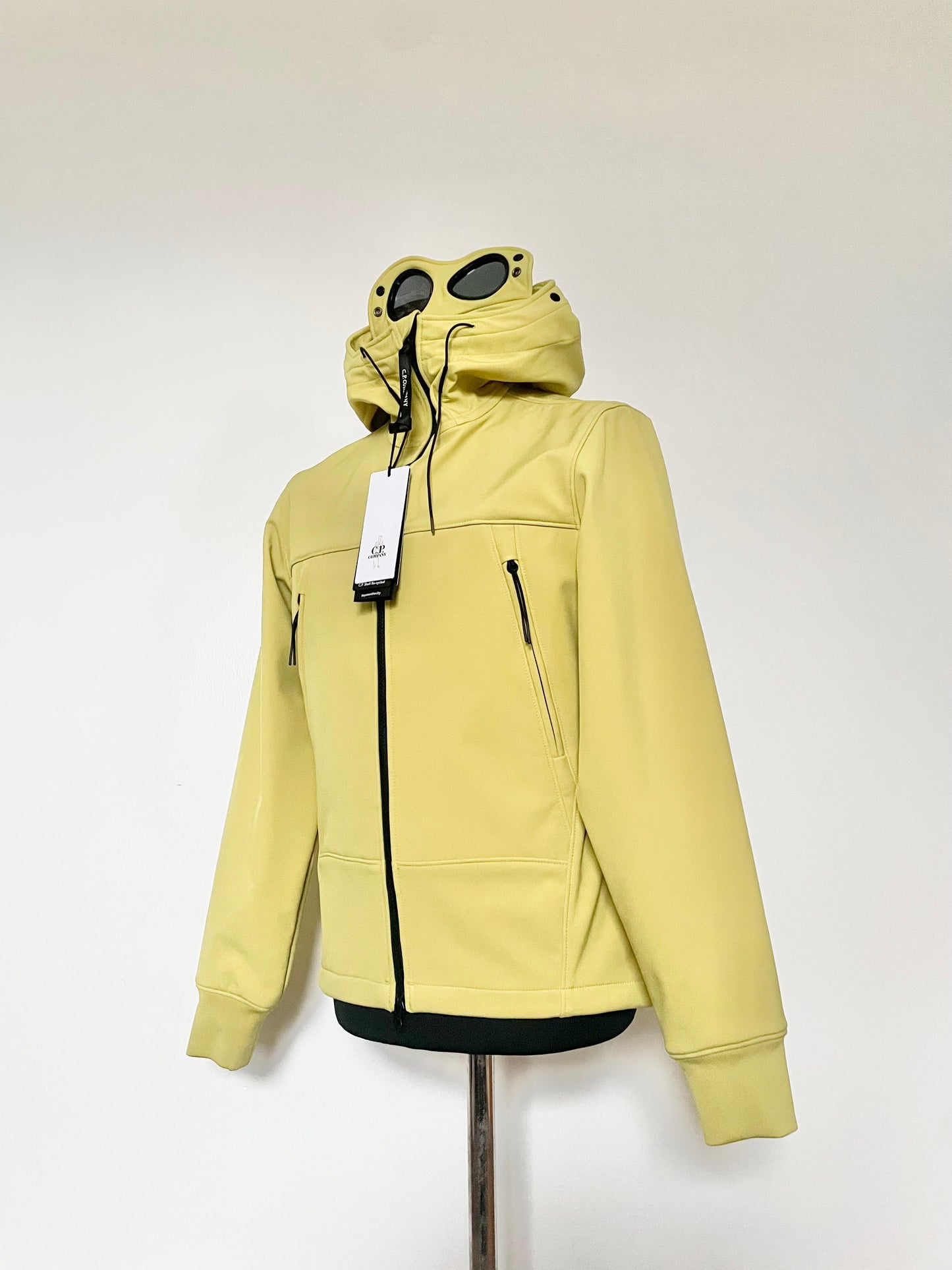 Yellow C.P. Company Soft Shell Goggle Jacket