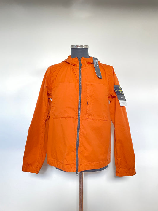 Orange Stone Island Hooded Jacket