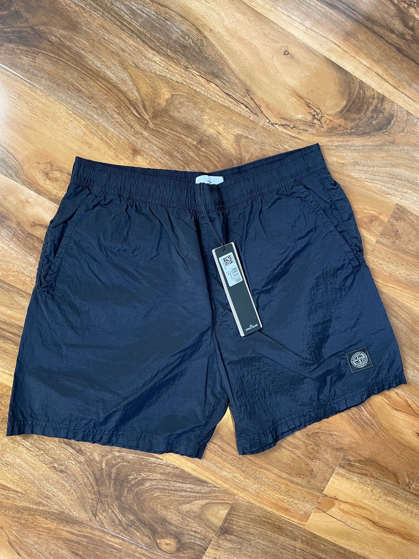 Navy Stone Island Nylon Swim Shorts