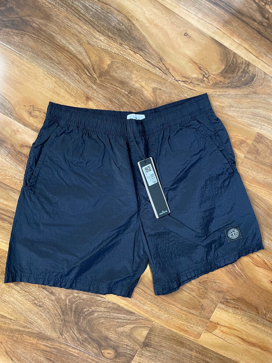 Navy Stone Island Nylon Swim Shorts