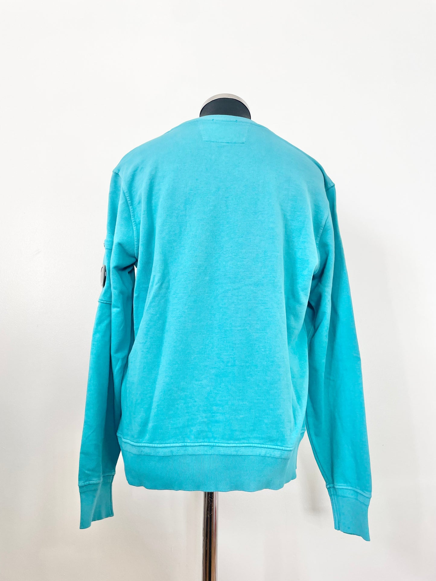 Turquoise Blue C.P. Company Goggle Sweatshirt