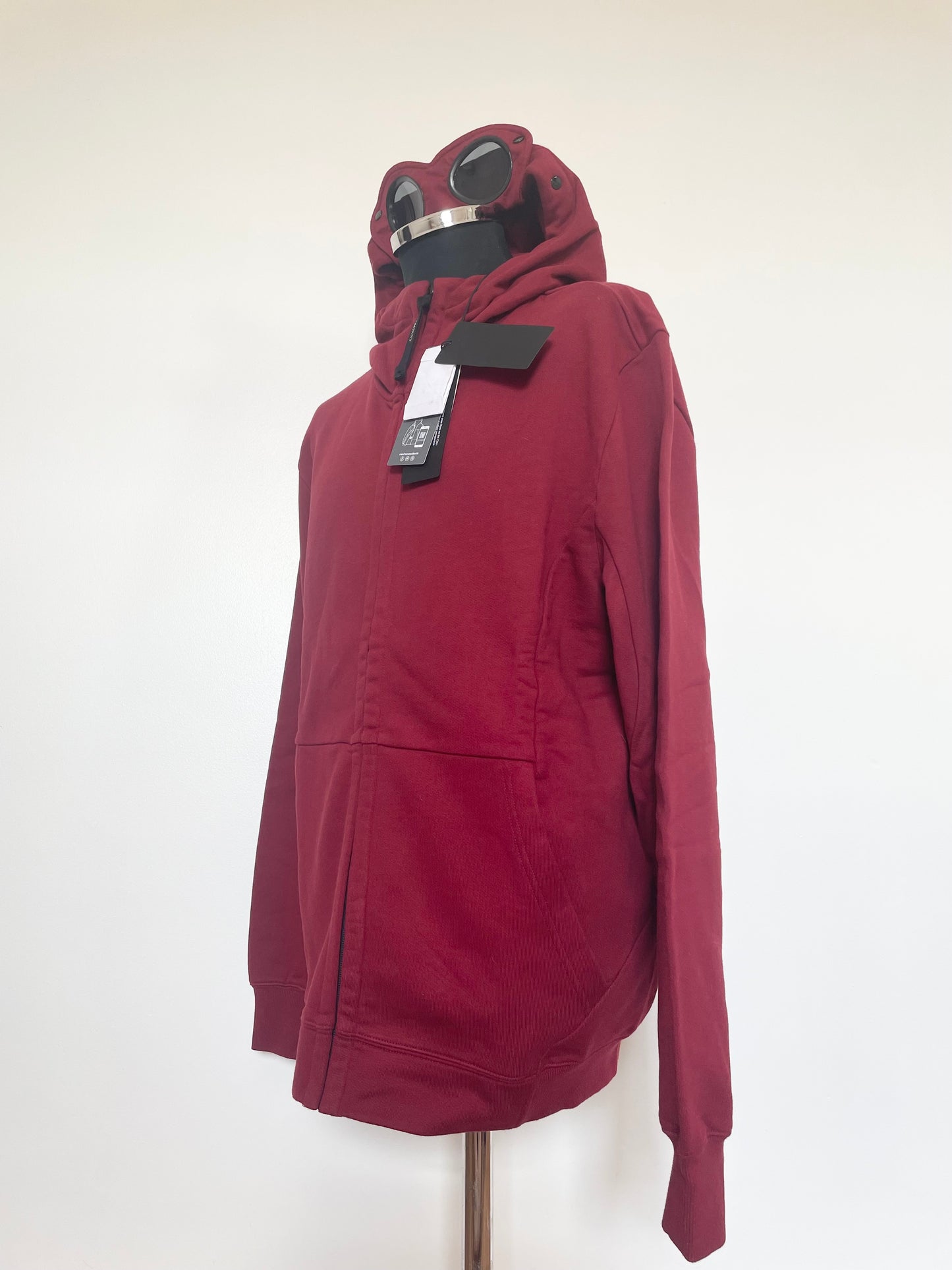 Ruby Red C.P. Company Goggle Hoodie