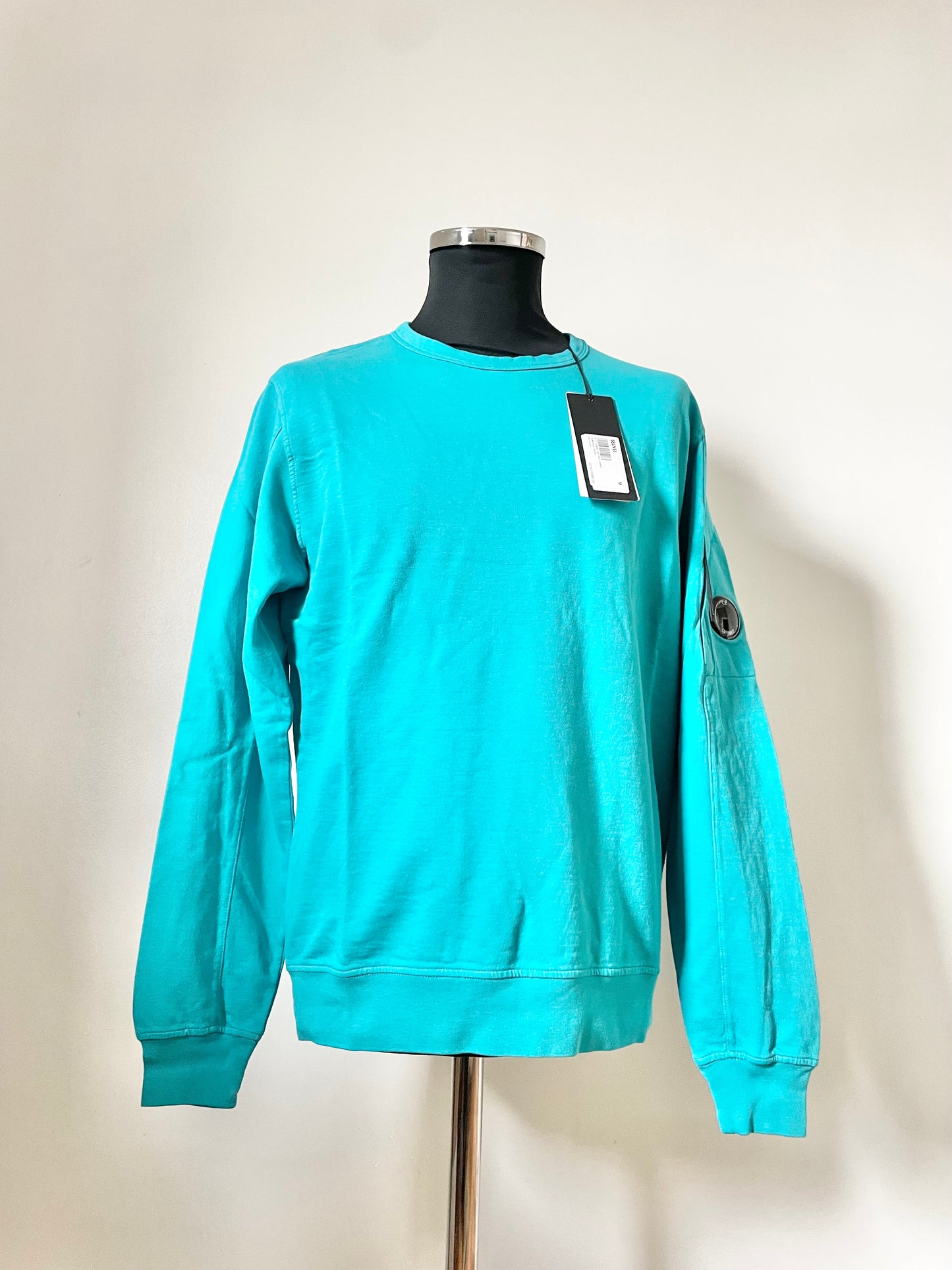 Turquoise Blue C.P. Company Goggle Sweatshirt