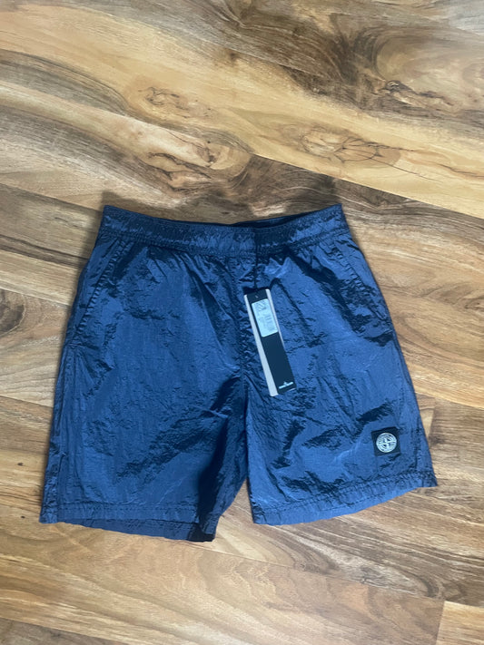 Blue Stone Island Nylon Swim Shorts