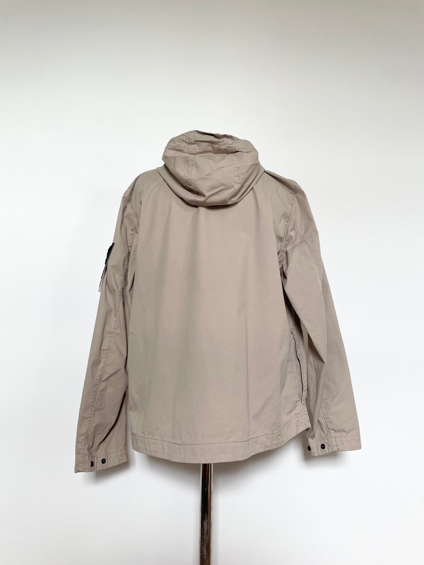 Beige Stone Island Hooded Jacket