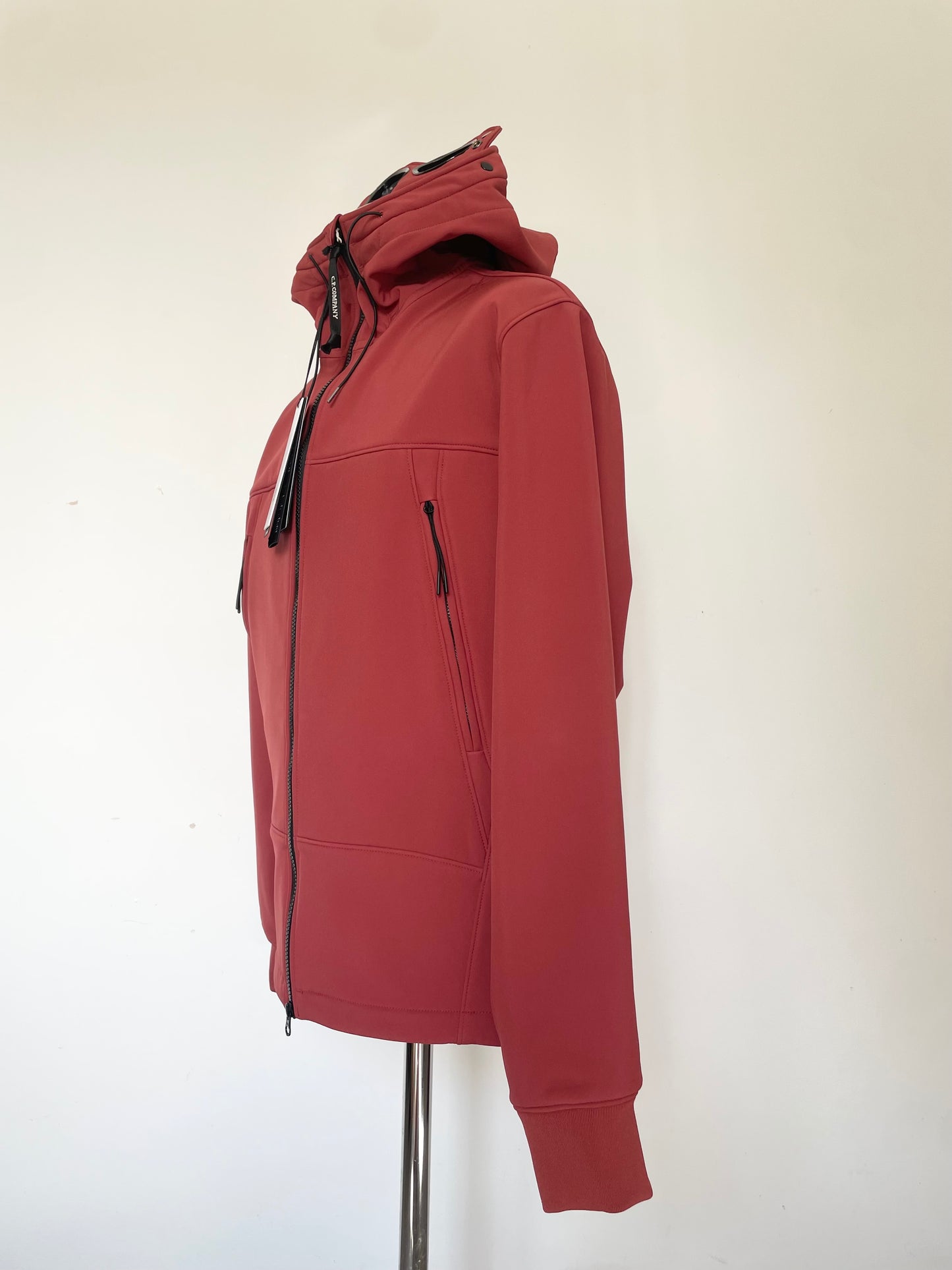 Red C.P. Company Soft Shell Goggle Jacket