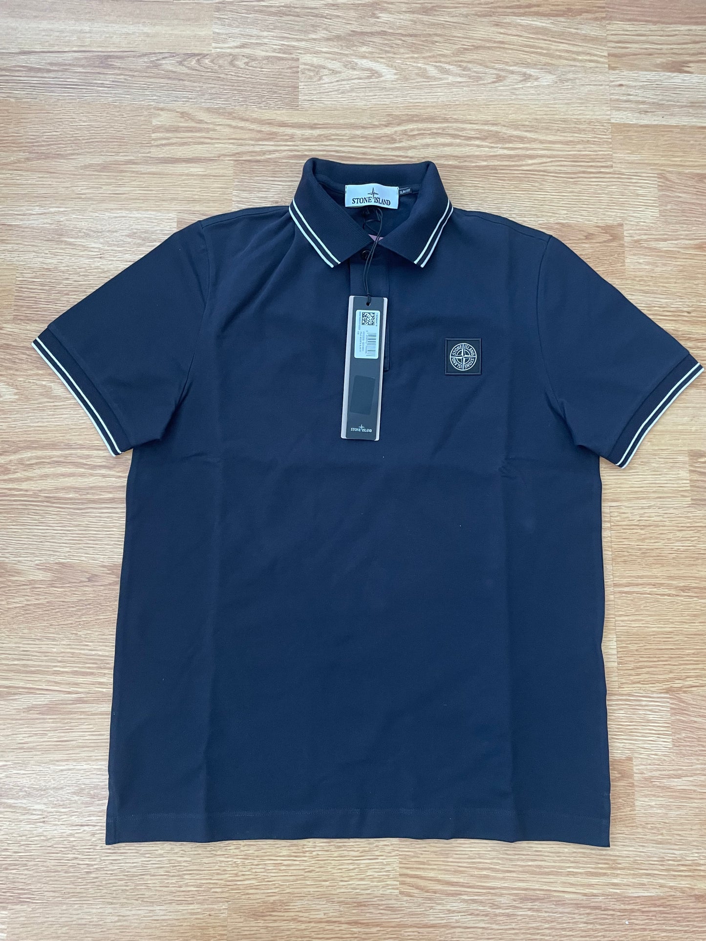 Navy Stone Island Polo Shirt
