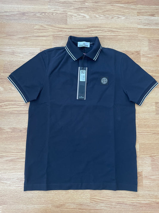 Navy Stone Island Polo Shirt