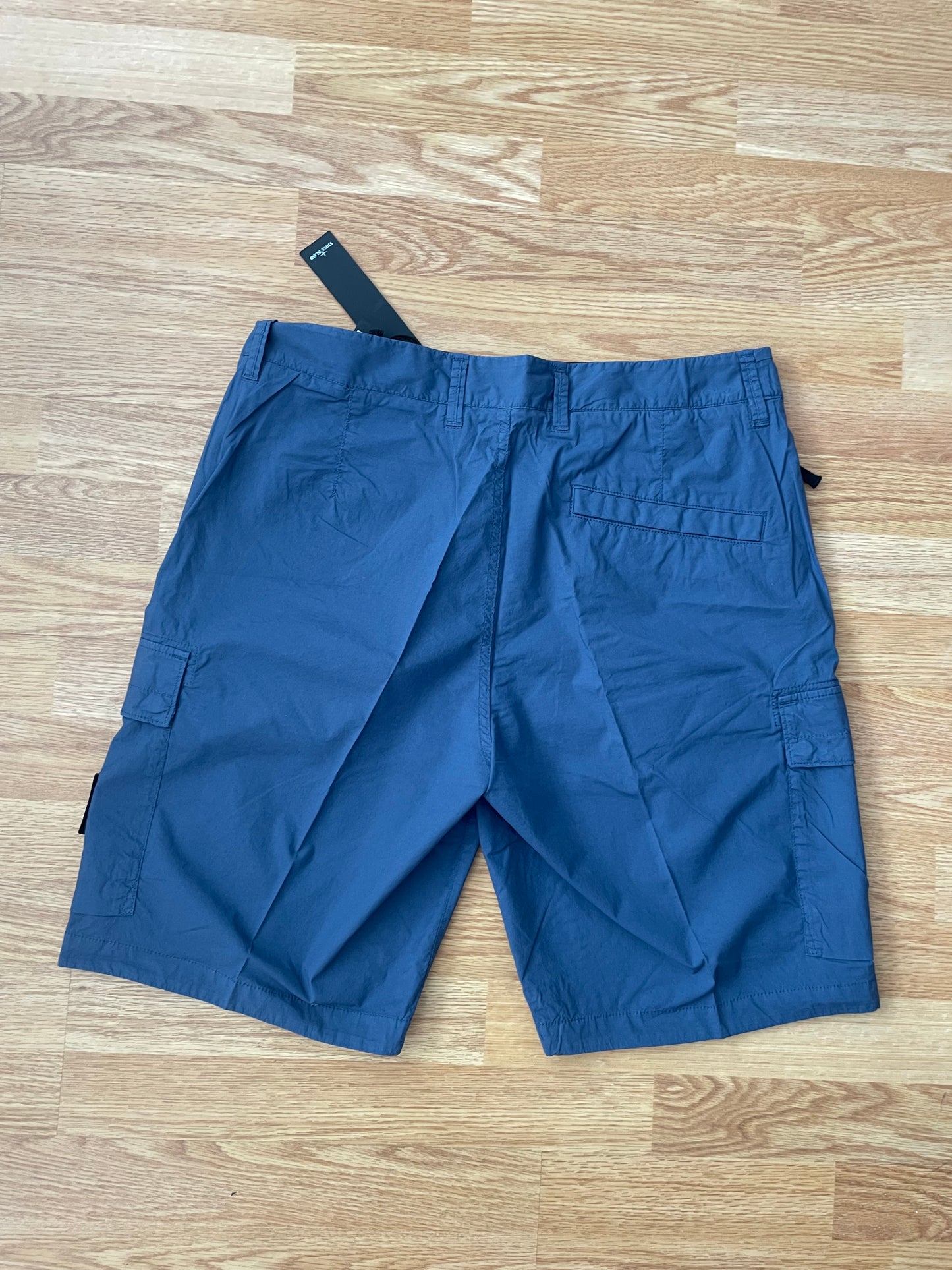 Avio Blue Stone Island Tela Cargo Shorts