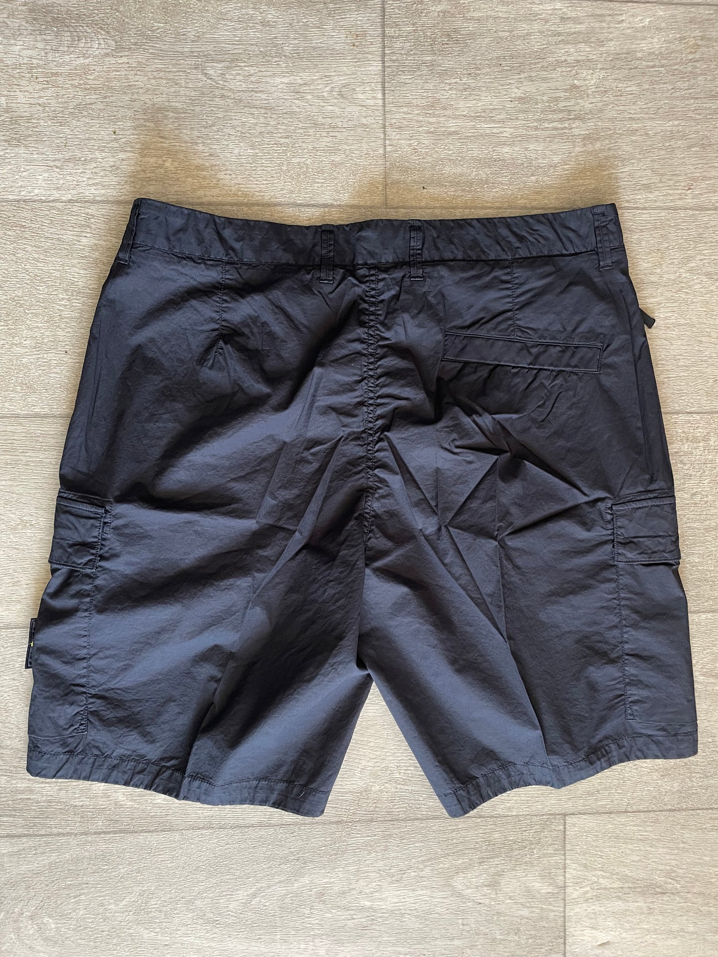 Navy Stone Island Tela Cargo Shorts