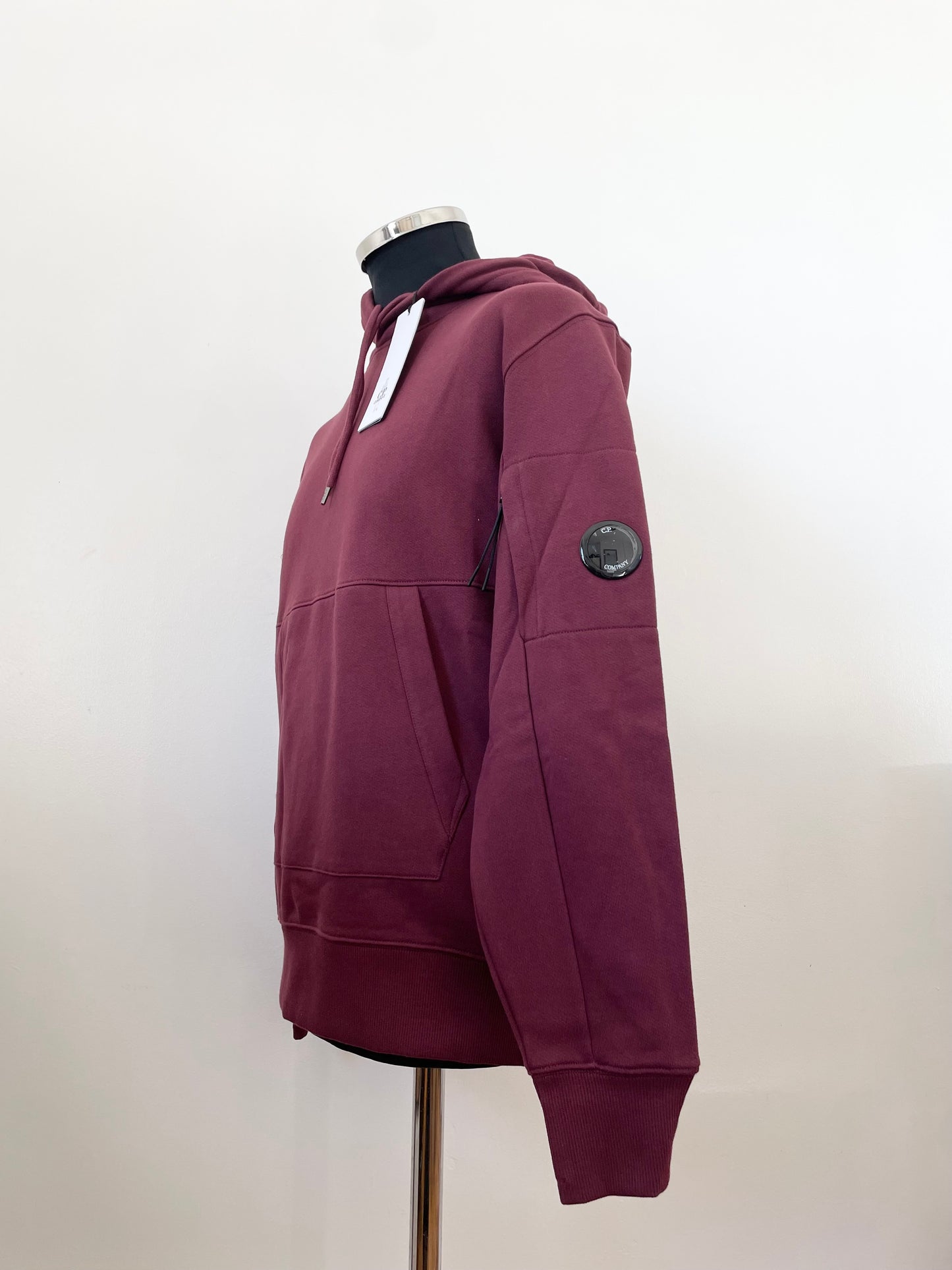 Burgundy Red C.P. Company Goggle Hoodie