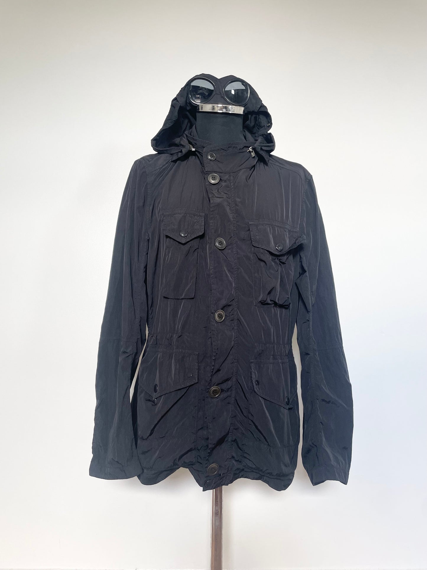 Black C.P. Company Shimmer Goggle Jacket