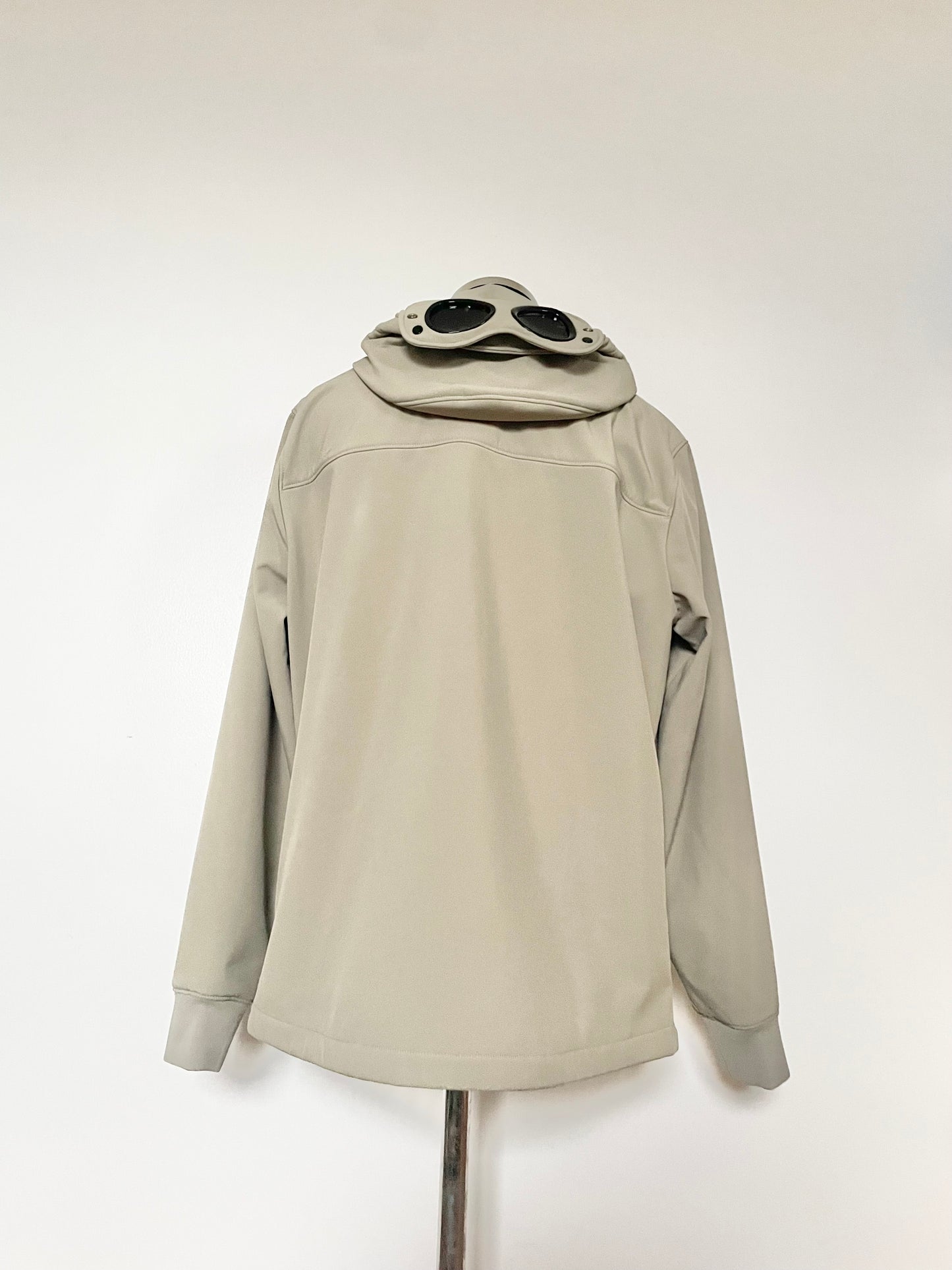 Beige C.P. Company Soft Shell Goggle Jacket