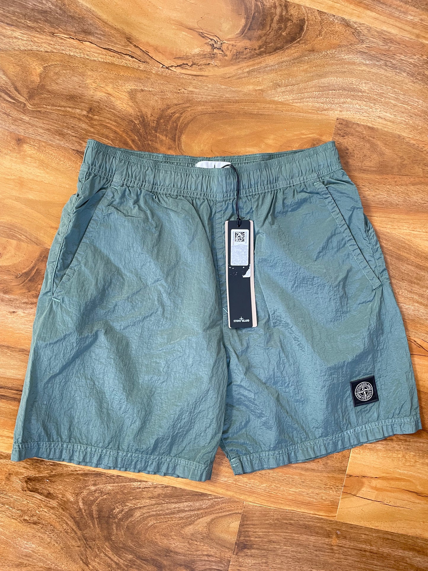 Sage Green Stone Island Nylon Swim Shorts