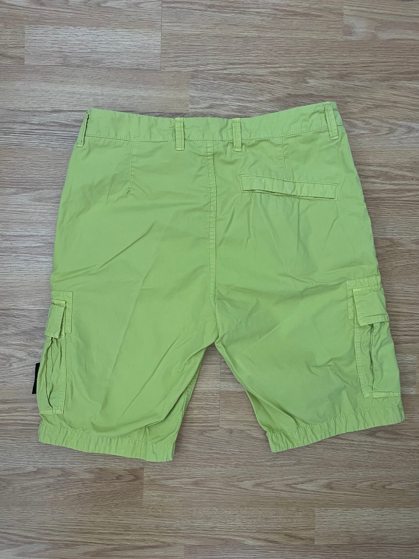 Lime Yellow Stone Island Cargo Shorts