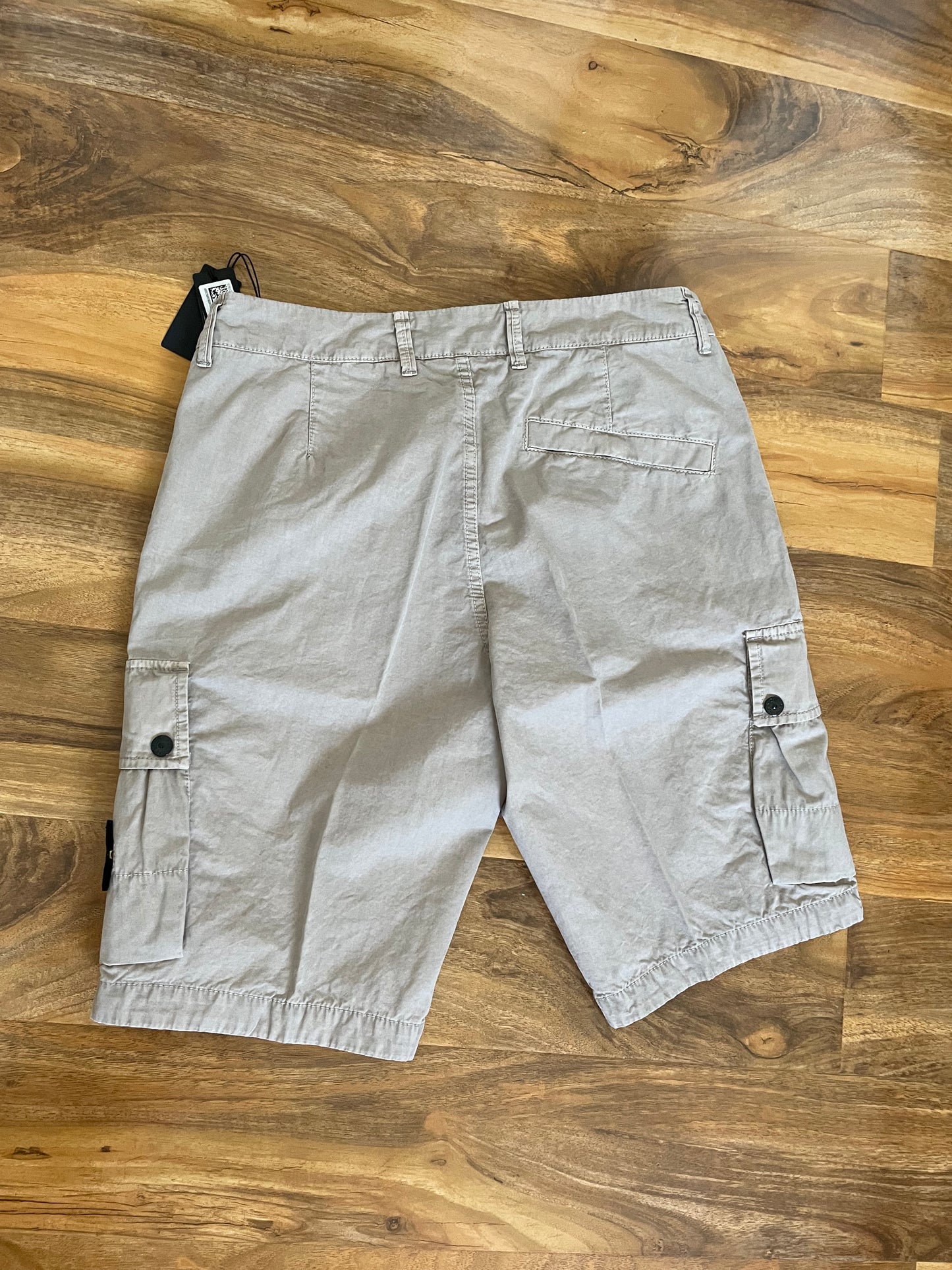 Beige Stone Island Cargo Shorts