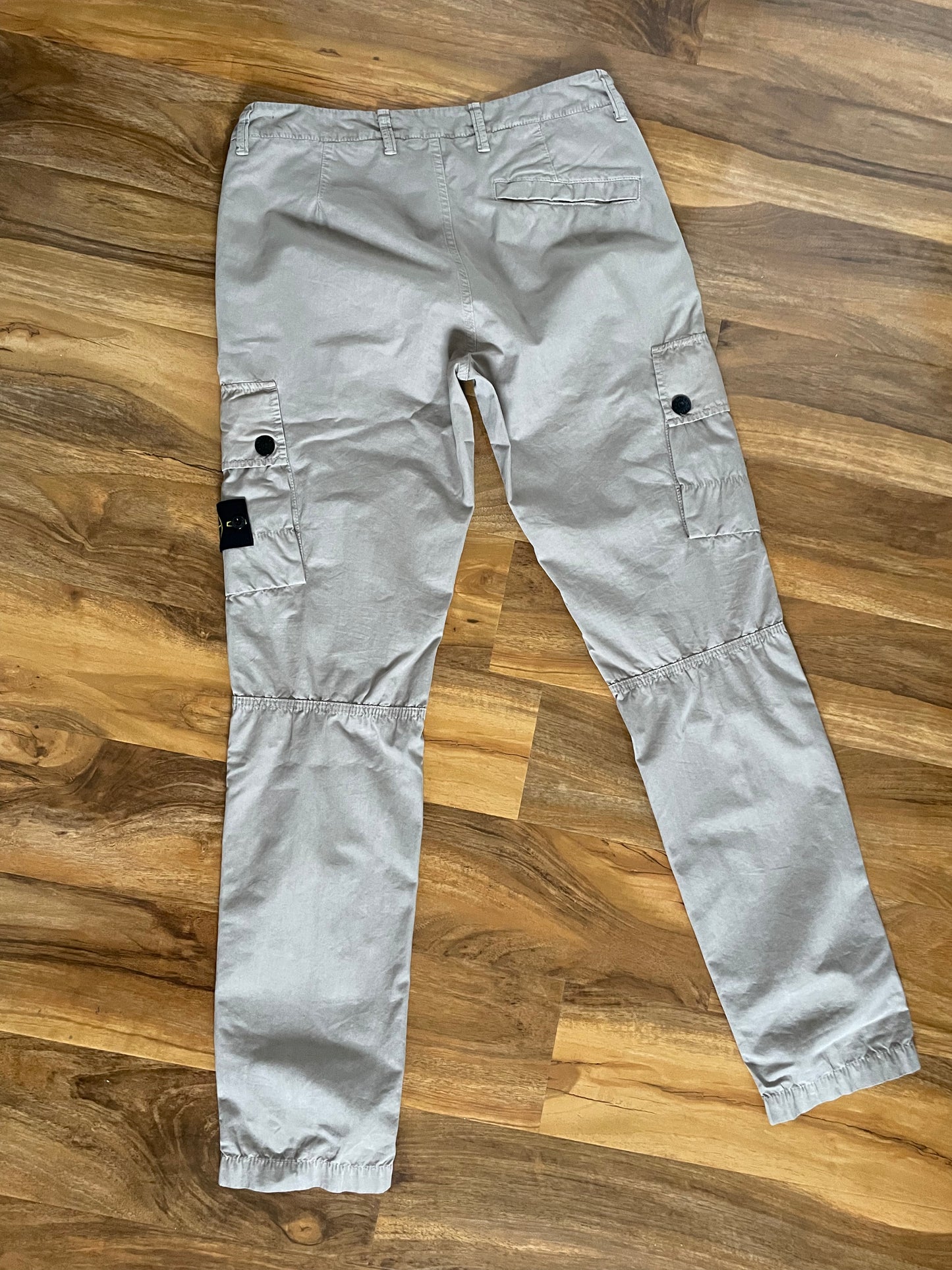 Beige Stone Island Cargo Trousers