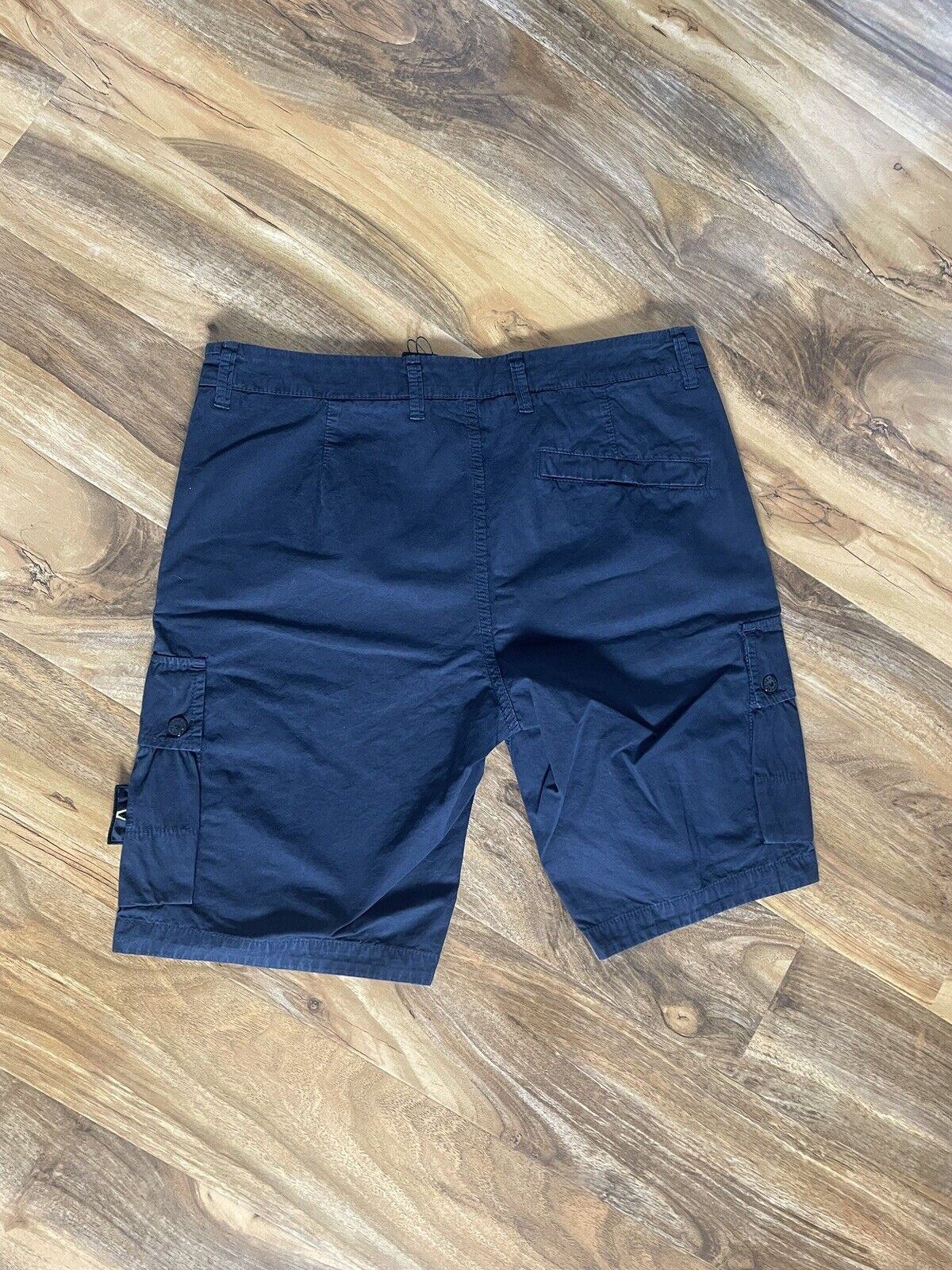 Navy Stone Island Cargo Shorts