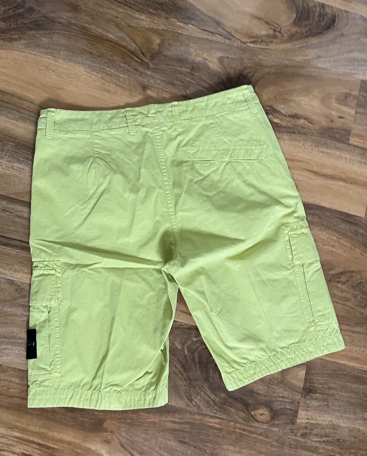 Lime Yellow Stone Island Cargo Shorts