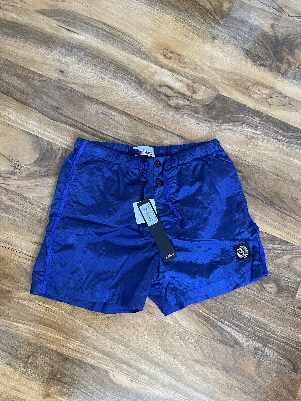 Royal Blue Stone Island Nylon Swim Shorts